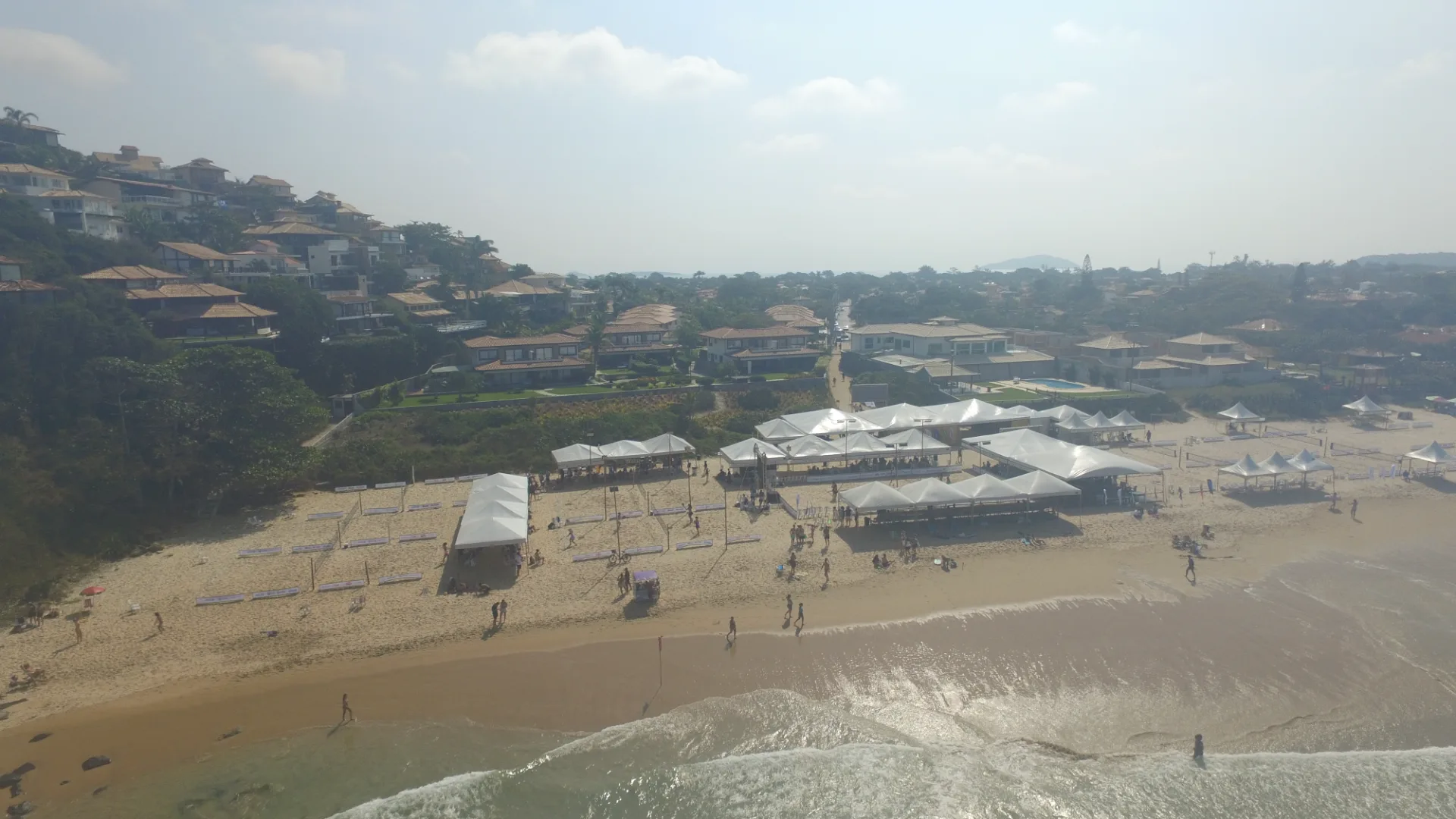 ITF BT 50 de beach tennis no Rio de Janeiro — arena vista de cima